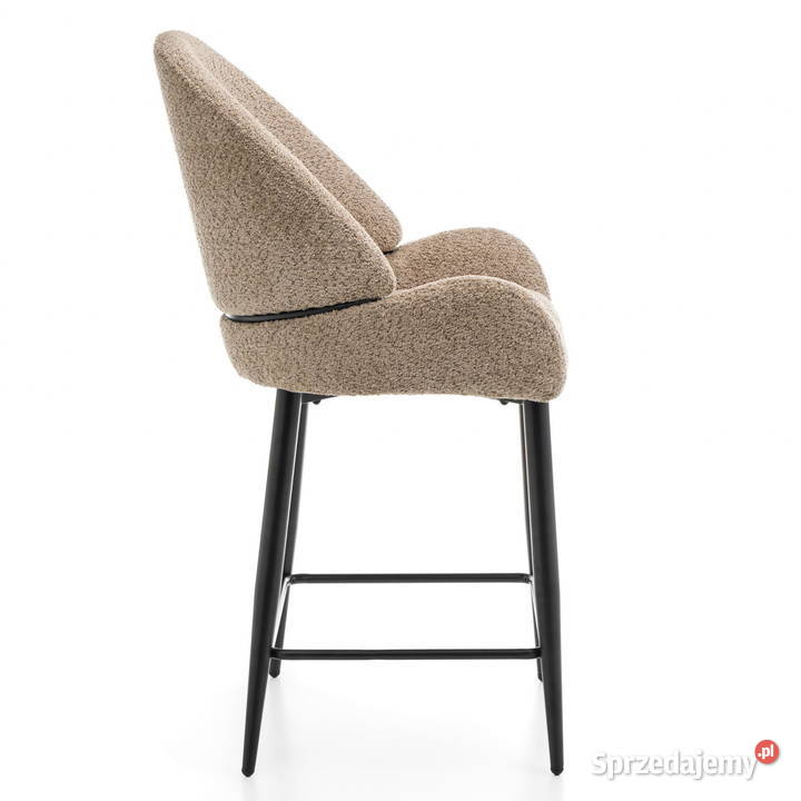 Hoker Tapicerowany Bergamo Boucle Ciemnobeżowe Tarchały Małe