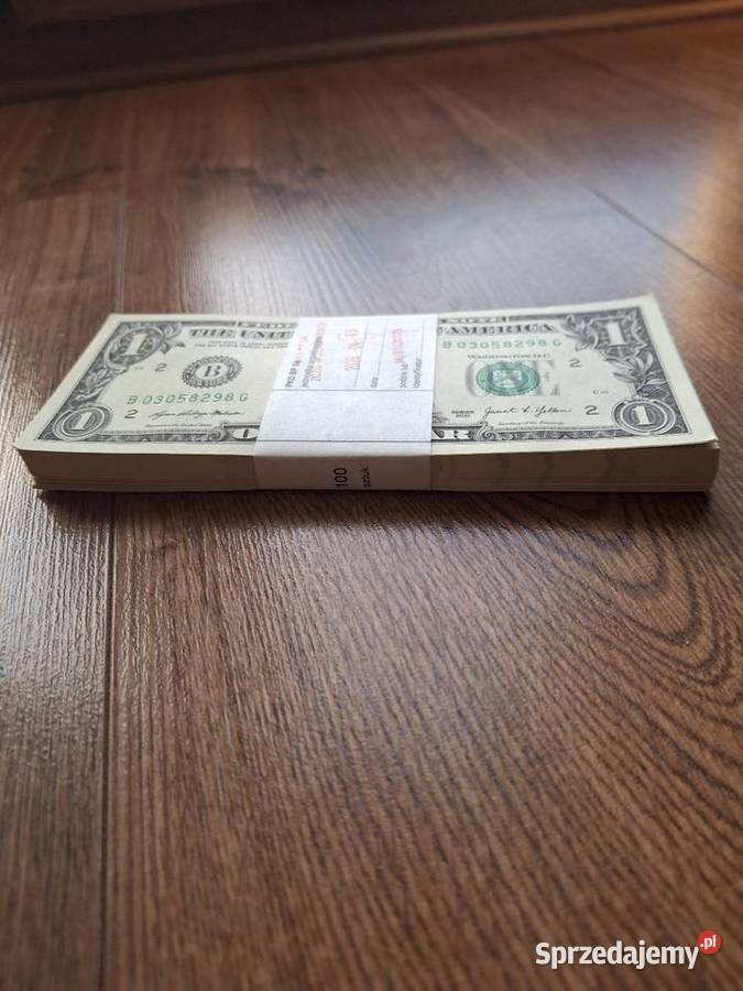 100 sztuk banknotów 1 dolar amerykański USD Garwolin