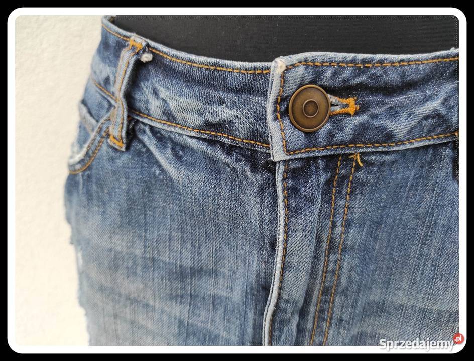 HM Mini krótka spódnica jeansowa z przetarciami Rozmiar 40(L) Płock sprzedam