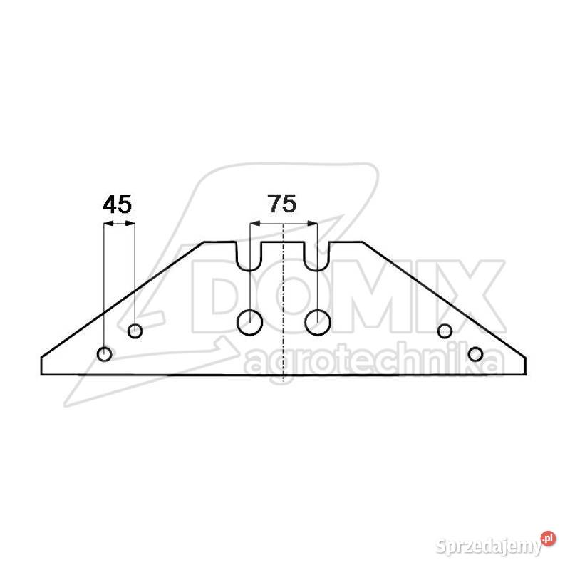 Płoza krótka obracalna Kverneland 073608 Do maszyn uprawowych Kawnice sprzedam