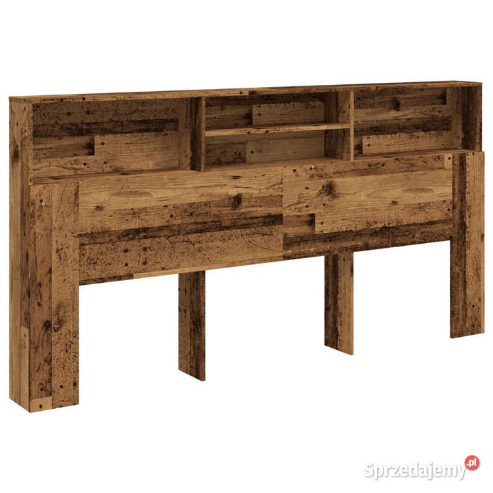 Zagłówek z półkami stare drewno 200x19x1035 mazowieckie Warszawa