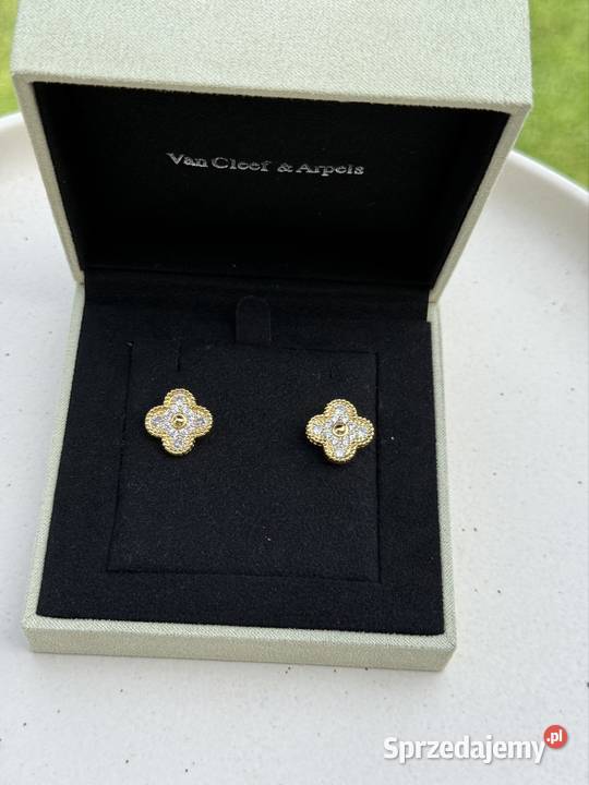 Komplet z pudełkiem na van Cleef arpels kolczyki Szczecin sprzedam
