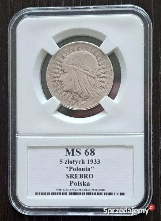 5Polonia 1933r ze znakim menicy Garding Łódź