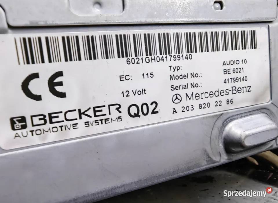 Oryginalne radio Mercedes w209 osobowe sprzedam