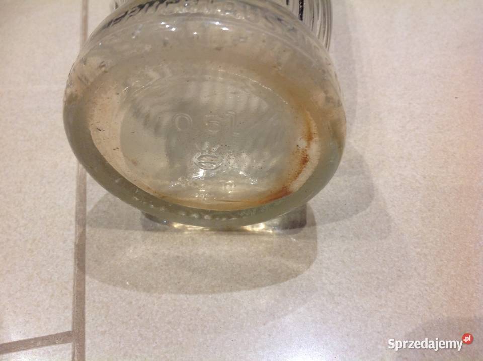Stara Butelka Szklana z Porcelanką poj 05 L Pozostałe Nowa Sól sprzedam