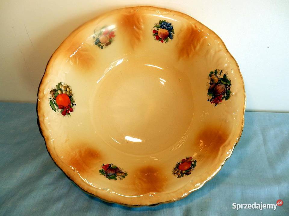 Vintage duża misa Staffordshire Ironstone Porcelana i szkło wielkopolskie Piła