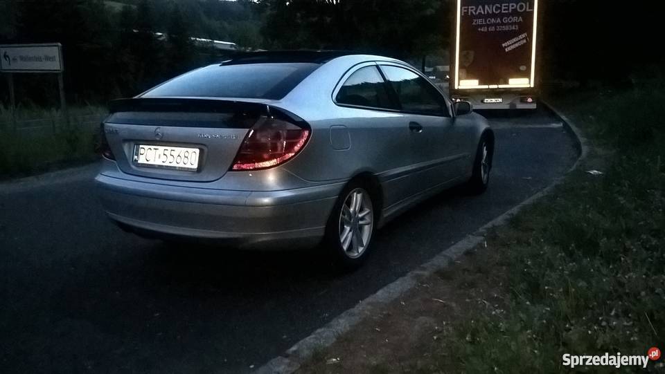 Mercedes c200 kompresor sport coupe lpg Panorama wielofunkcyjna kierownica wielkopolskie Trzcianka