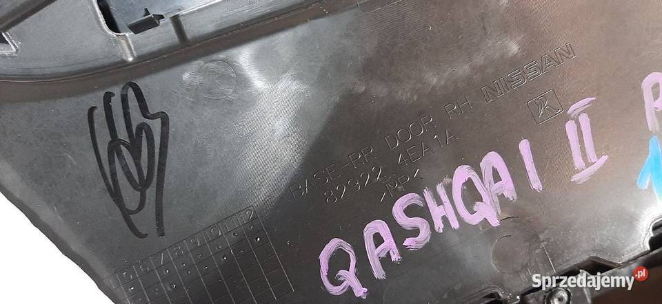 Boczek tapicerka drzwi Nissan Qashqai II Prawy Włoszczowa