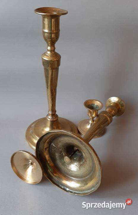 świeczniki mosiężne Łuków sprzedam