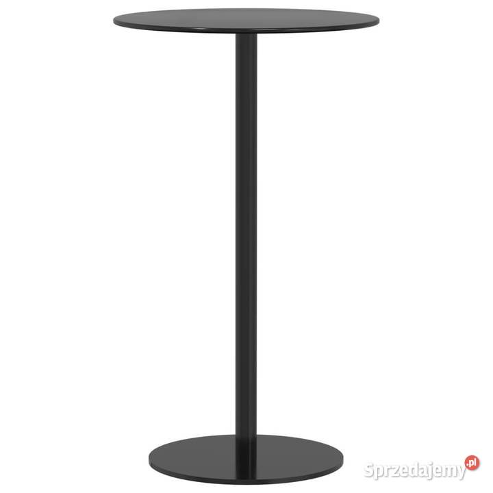 Stolik ogrodowy okrągły czarny 60x105 stalowy