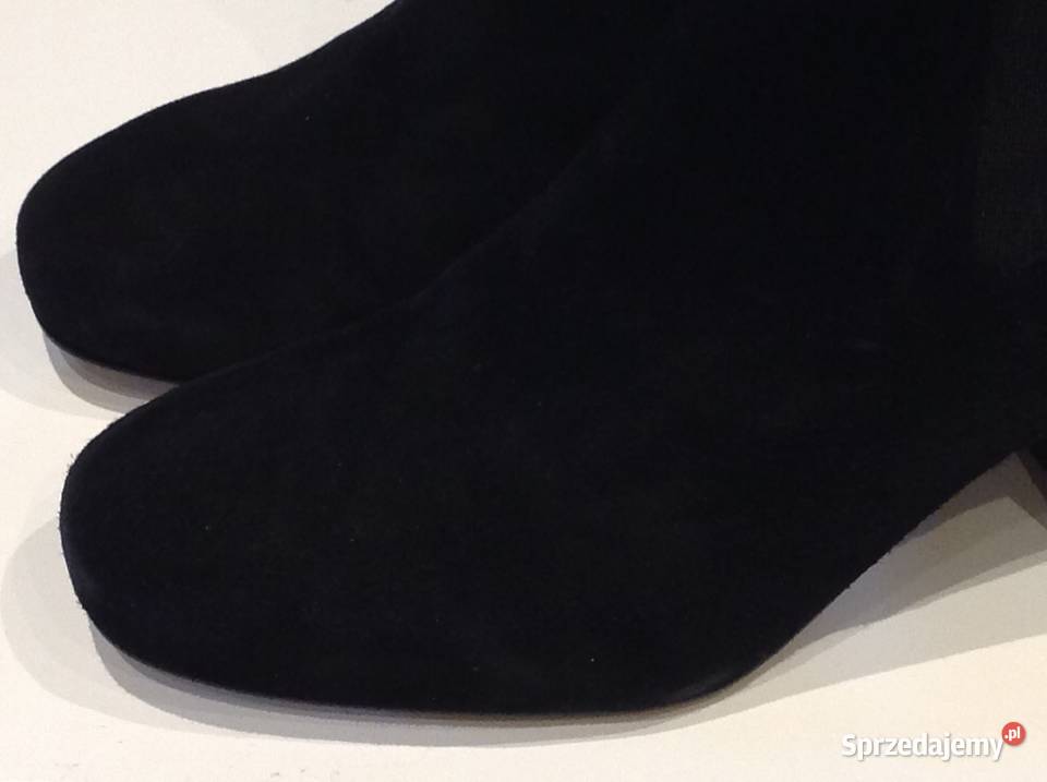 Botki Czarne Skórzane Damskie COSMOPARIS 36 Nowa Sól