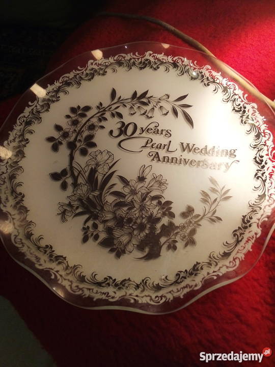 Patera szkło olowiowe 30rocznica ślubu Warszawa