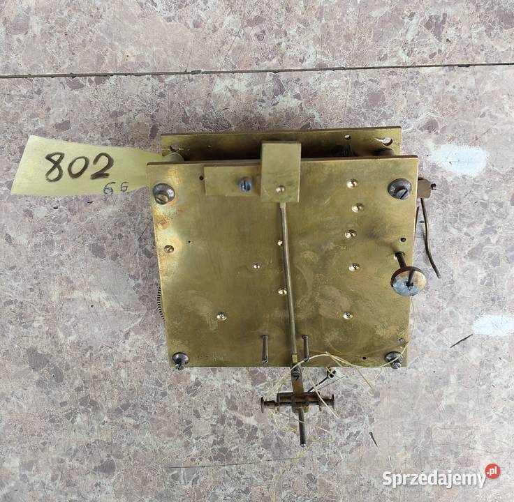 802 Mechanizm starego zegara linkowego żyłkowego