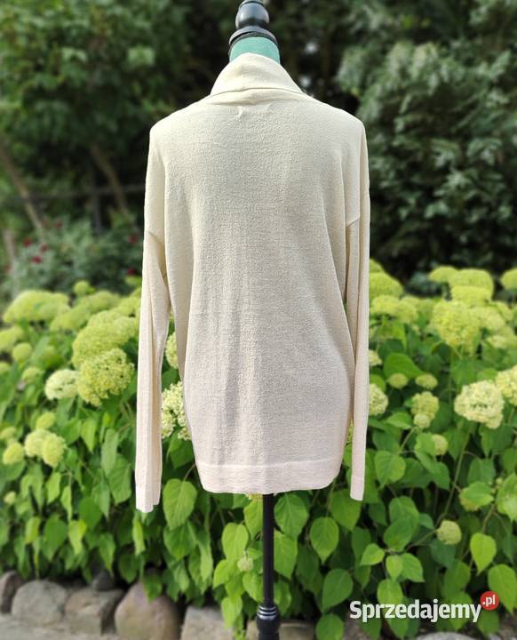 Cienki sweter Reserved XL dekolt woda beżowy Szczecin