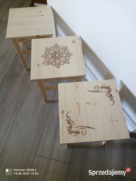 Taboret stołek kuchenny sosnowy 42cm Chełm sprzedam