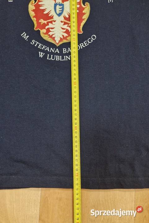 TSHIRT męski bawełniany z nadrukiem granatowy lubelskie Lublin
