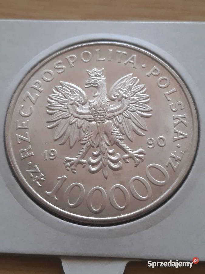 100 000 Solidarność 1990 r 3 mennicza typ A Konin