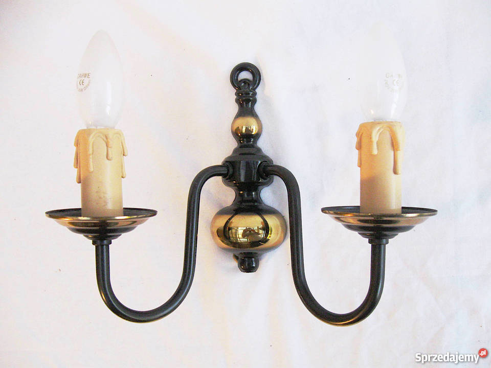 kinkiet mosiądz Podwójny III Oświetlenie Oświetlenie Szczecinek