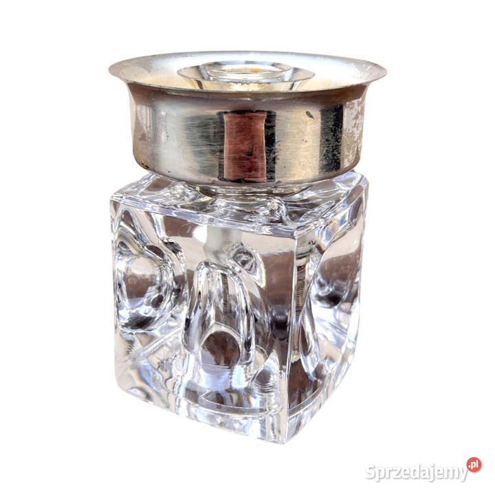 Kryształowy świecznik platerowany Peill Putzler przezroczysty Warszawa sprzedam