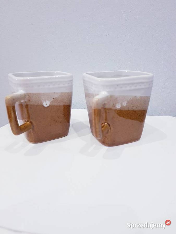 Porcelanowe filiżanki alla latte Filiżanki i spodki Dąbrowa Górnicza