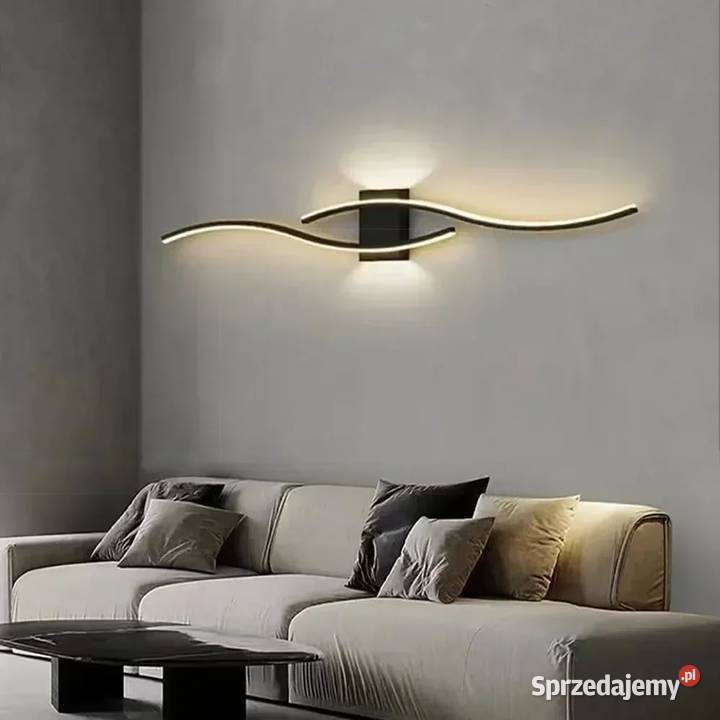 Czarna lampa ścienna LED Kinkiet Bytom