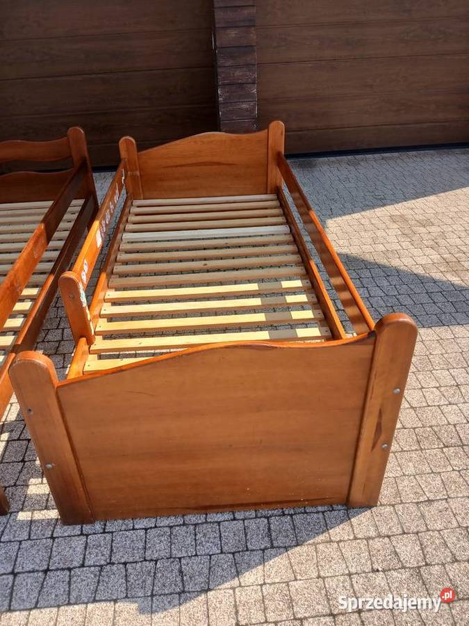 Łóżka drewniane młodzieżowe używane 210x96 Adamów sprzedam