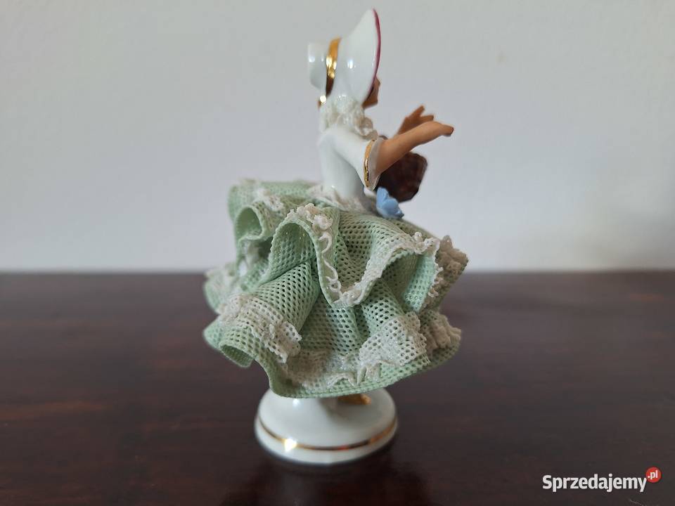 Figurka porcelanowa Dresden koronkowa dama z Gdańsk sprzedam