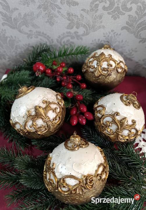 Bombki Boże Narodzenie Rękodzieło Vintage
