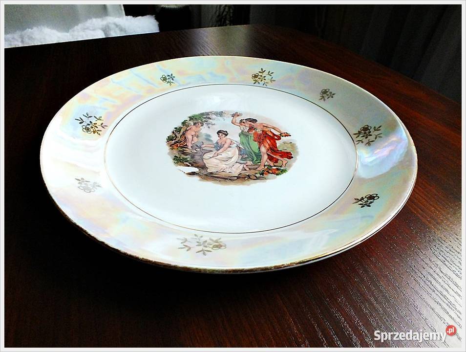 Duży Talerz Henneberg Porcelana z lat 70 PRL DDR Żary