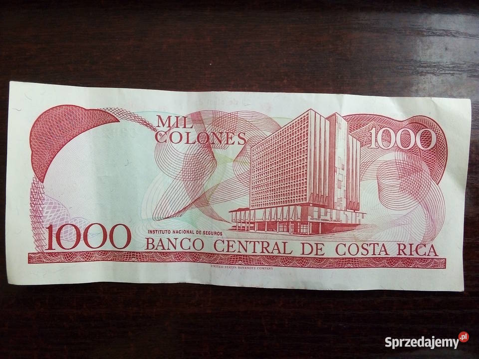 Banknot 1000 kolonów Kostaryka Płońsk