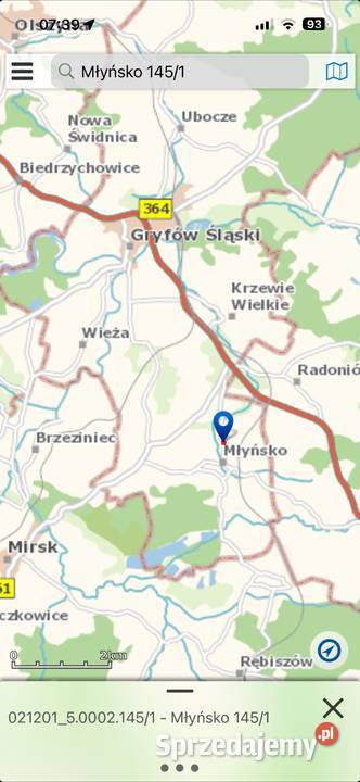 Działka budowlana w górach asfalt dolnośląskie Młyńsko