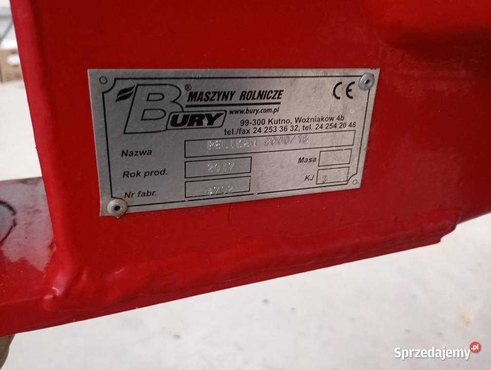 Opryskiwacz ciągany BURY Pelikan Standard 200018 nieuszkodzony Radom sprzedam
