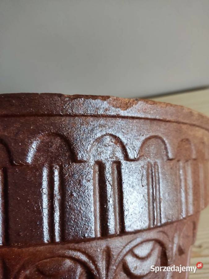 Donica doniczka duża ceramiczna gliniana fi 33