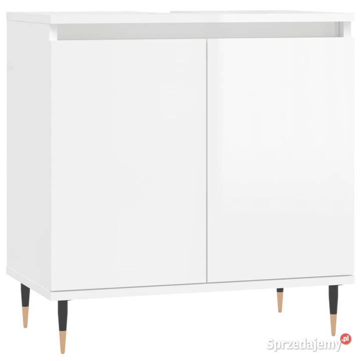 Szafka łazienkowa biała wysoki połysk 58x33x60 mazowieckie Warszawa