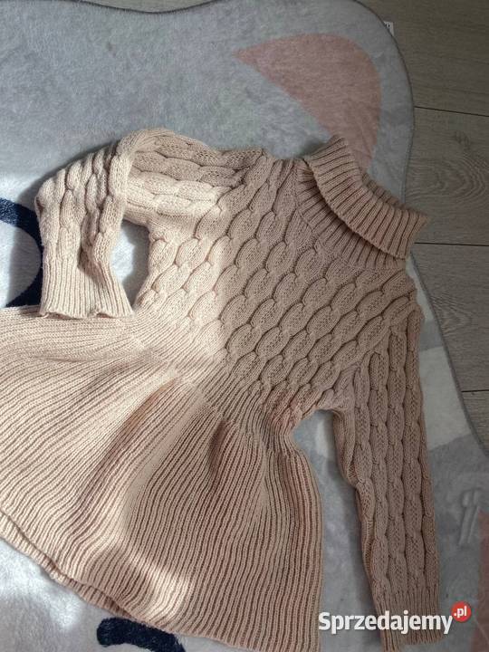 Sukienka sweterkowa dziewczęca 98104 miękka golf Rozmiar 98 Sukienki i spódniczki Troszyn