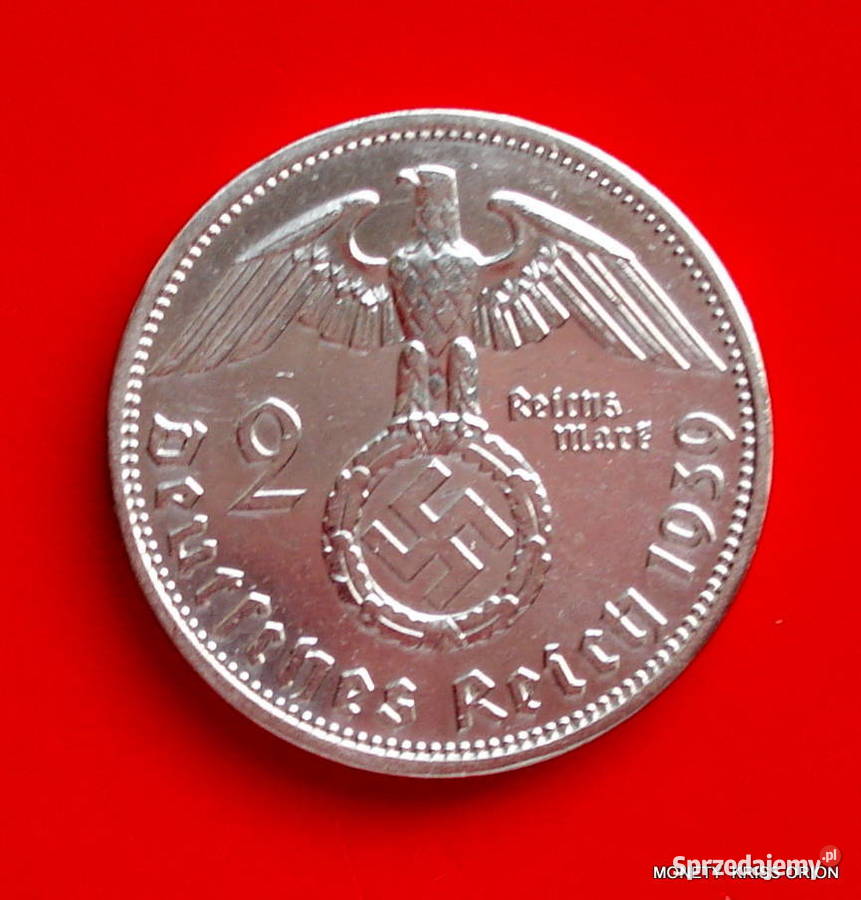 2 Marki Hindenburg 1938 B Niemcy srebro Wrocław