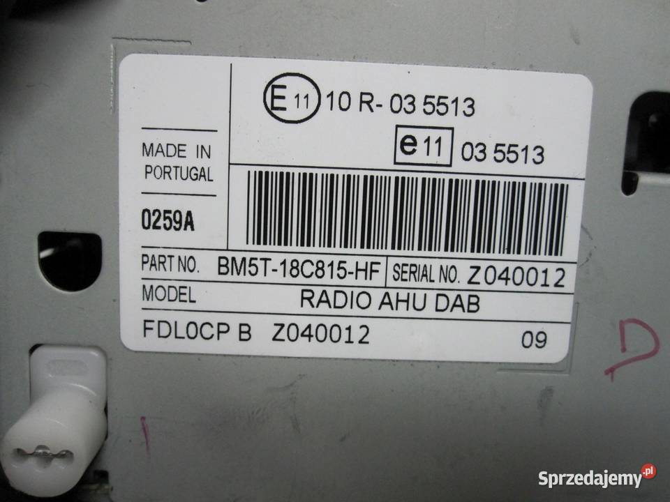 FORD FOCUS MK3 III 12r radio CD BM5T18C815HF