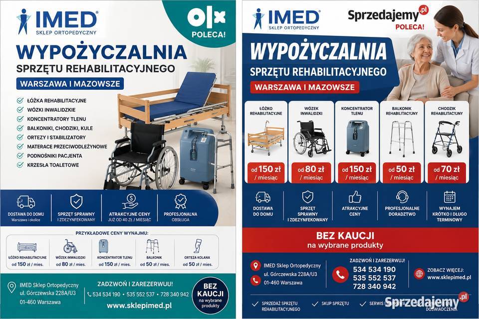 WYPOŻYCZALNIA SPRZĘTU REHABILITACYJNEGO I Warszawa