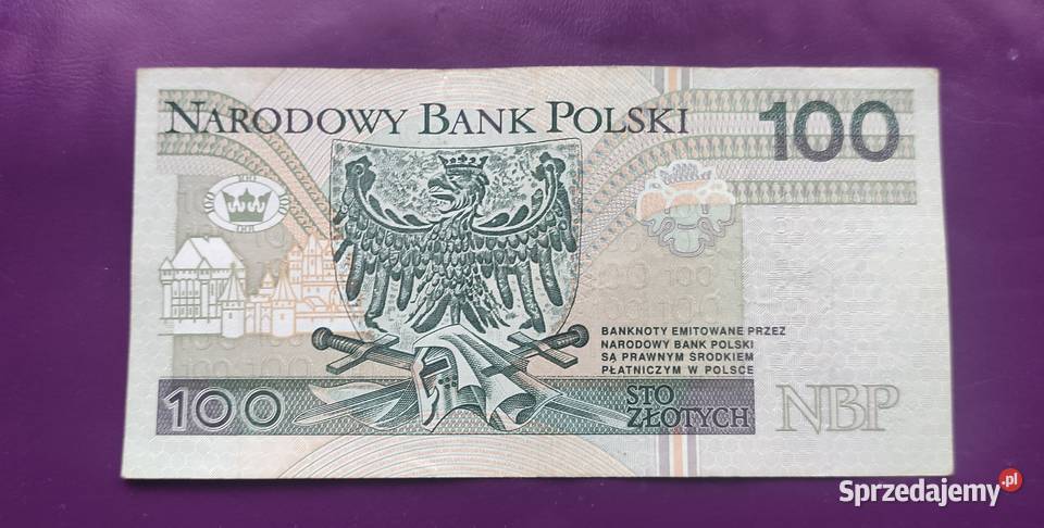 Banknot 100 1994 seria YM Zastępcza seria 13