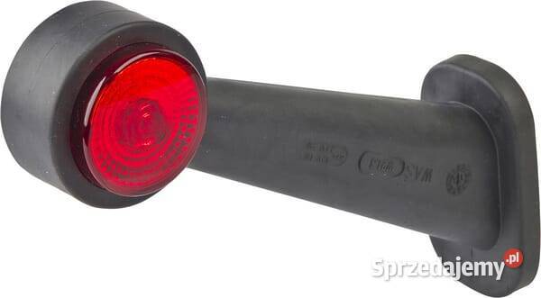 Lampa obrysowa LED lewa okrągła 1224V czerwona Kamionna