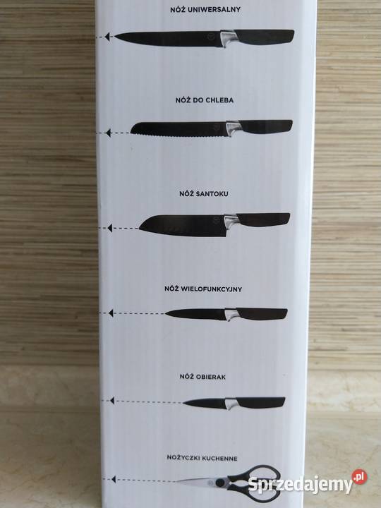 NAJTANIEJ Zestaw Noży Noże Stojak Nożyczki 7el Zabrze