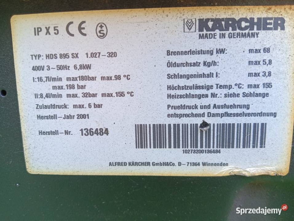 Myjka Gorąco wodna KARCHER HDS 895 S Gwarancja Radom
