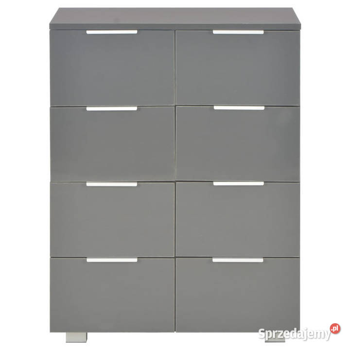 Komoda szara z połyskiem 60x35x80 materiał Warszawa