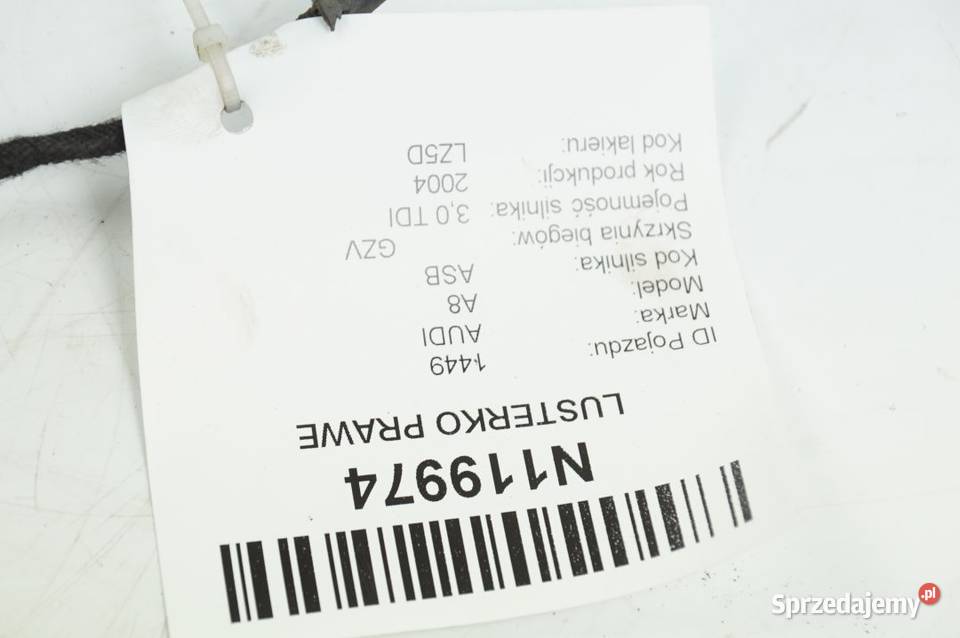 LZ5D 5PIN A8 D3 LUSTERKO PRAWE Lipno sprzedam