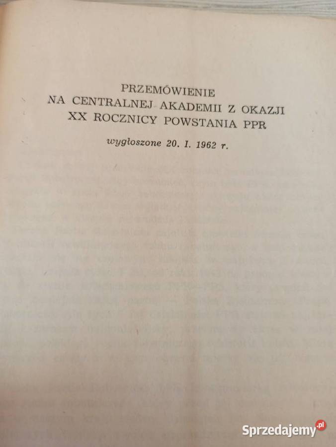Władysław Gomułka Przemówienia 1962 Bielsko-Biała sprzedam