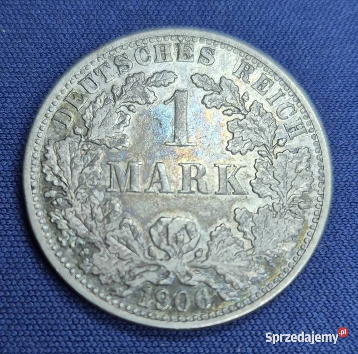 NIEMCY 1 MARKA 1906 r F SREBRO Ag Kolekcje Wałbrzych sprzedam