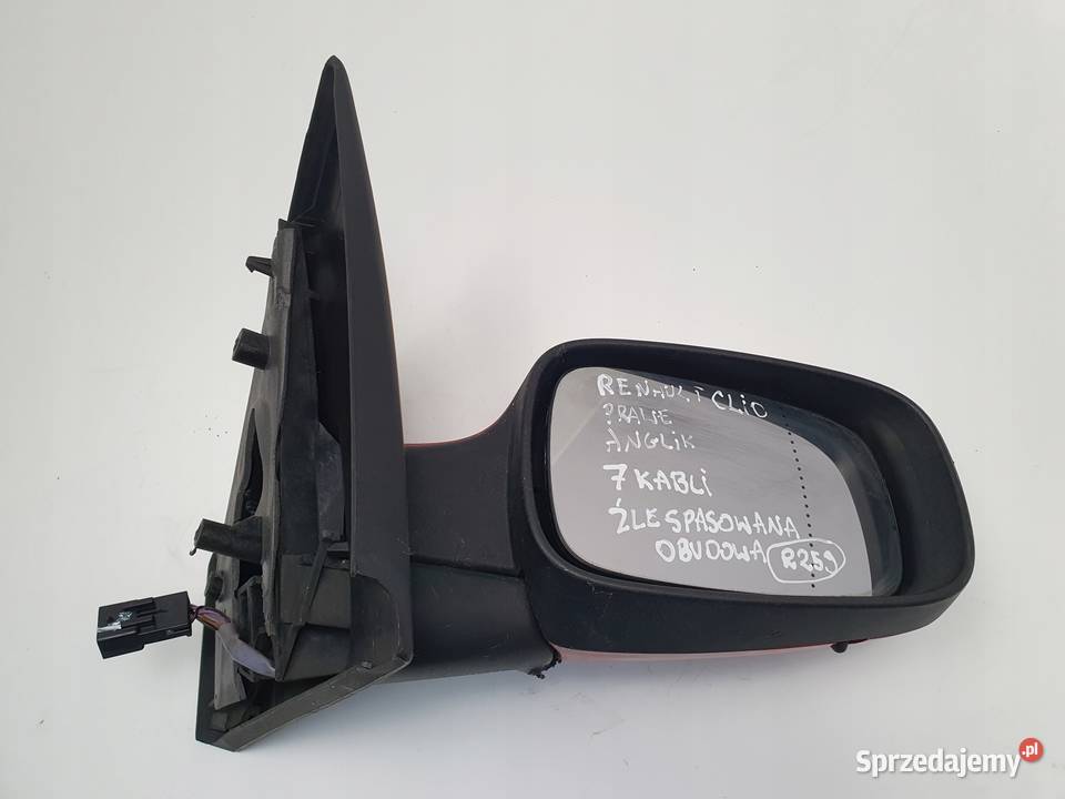 LUSTERKO PRAWE Renault Clio III 0509r PASAŻERA 7 Rudka