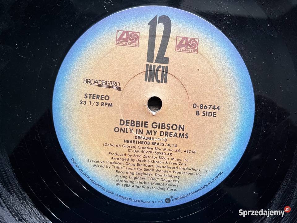 Debbie Gibson Only In My Dreams 12 Vinyl 1986 Błażejowice sprzedam
