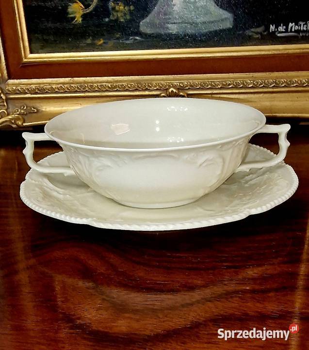 Rosenthal Sanssouci 4 bulionowki z podstawkami