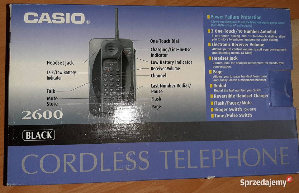 Bezprzeowodowy telefon stacjonarny Casjo model Pozostałe